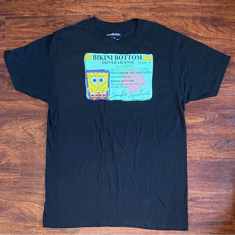 SpongeBob SquarePants Drivers License Graphic Tee Shirt T-Shirt